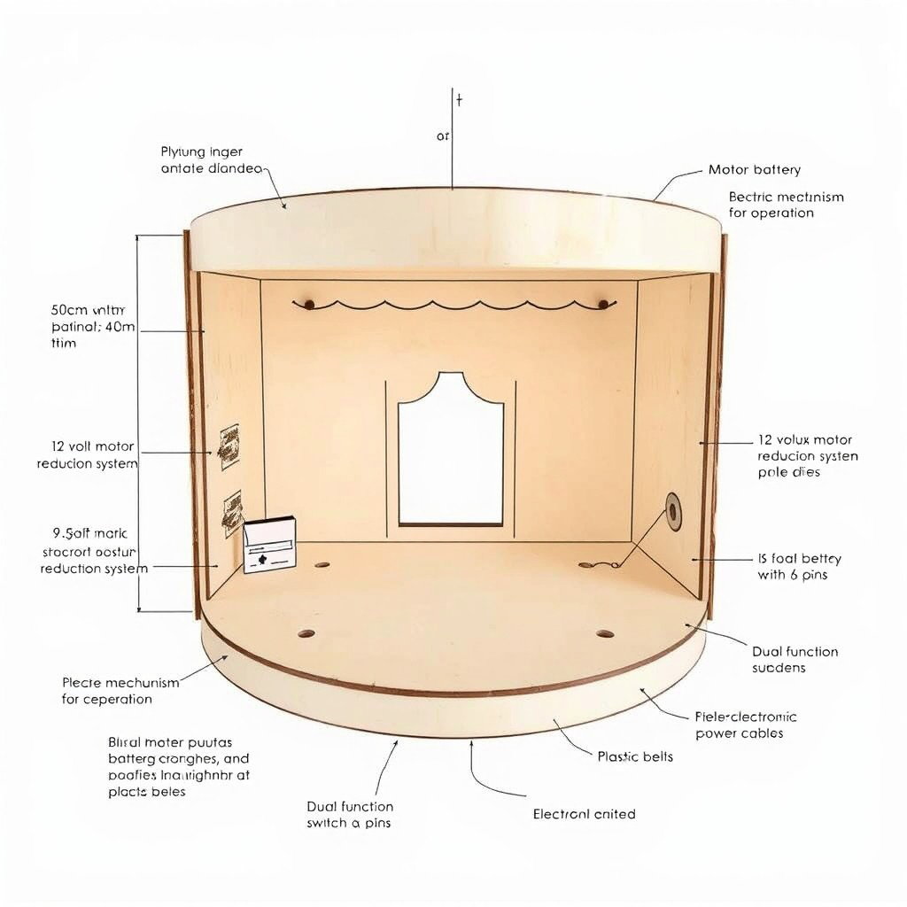 Technical Drawing of a Puppet Stage
