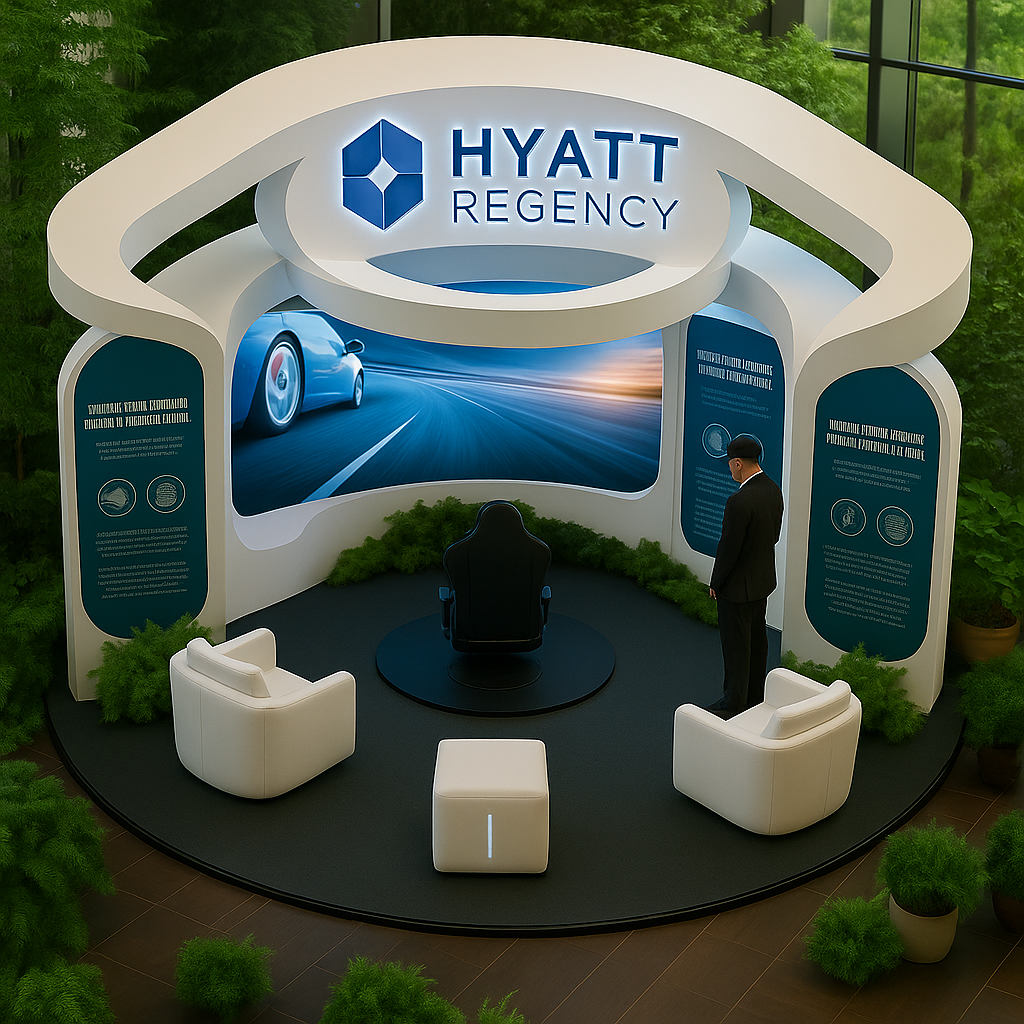 Add hyatt regency logo to the booth