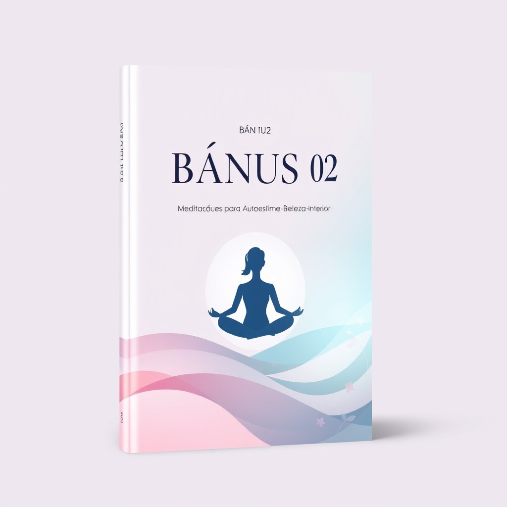 An elegant ebook cover design for 'BÔNUS 02 Meditações-Guiadas-para-Autoestima-e-Beleza-Interior'