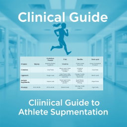 A professional and informative image for a clinical guide on supplementation for athletes