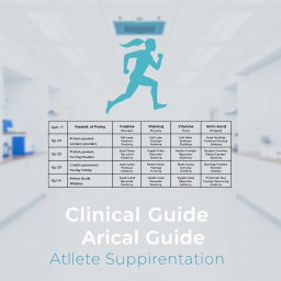 A professional and informative image for a clinical guide on supplementation for athletes