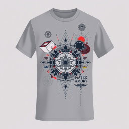 A modern t-shirt design featuring a contemporary aesthetic