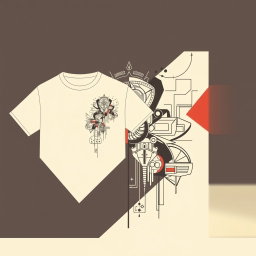 A modern t-shirt design featuring a contemporary aesthetic