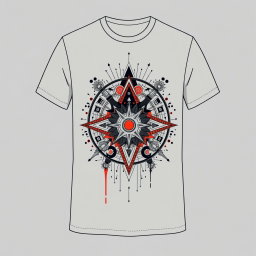 A modern t-shirt design featuring a contemporary aesthetic