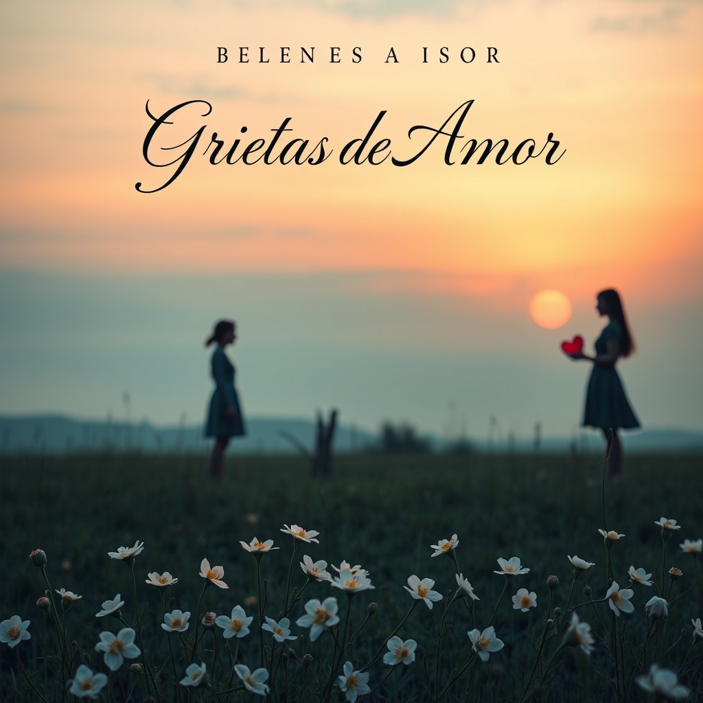 A book cover design titled 'Grietas de Amor'