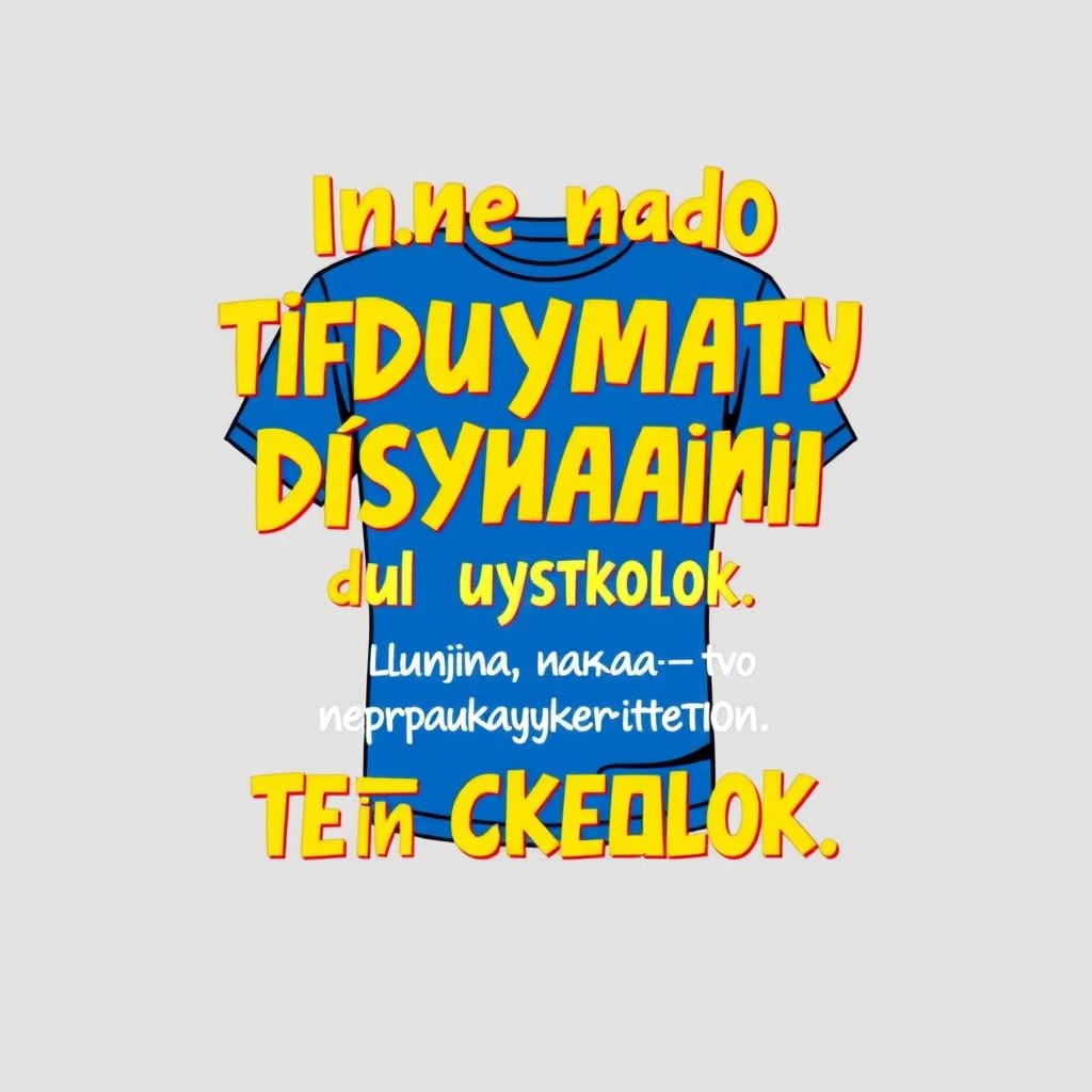 A stylish T-shirt design featuring the text in bold Cyrillic letters: “Мне надо придумать дизайни для футболок
