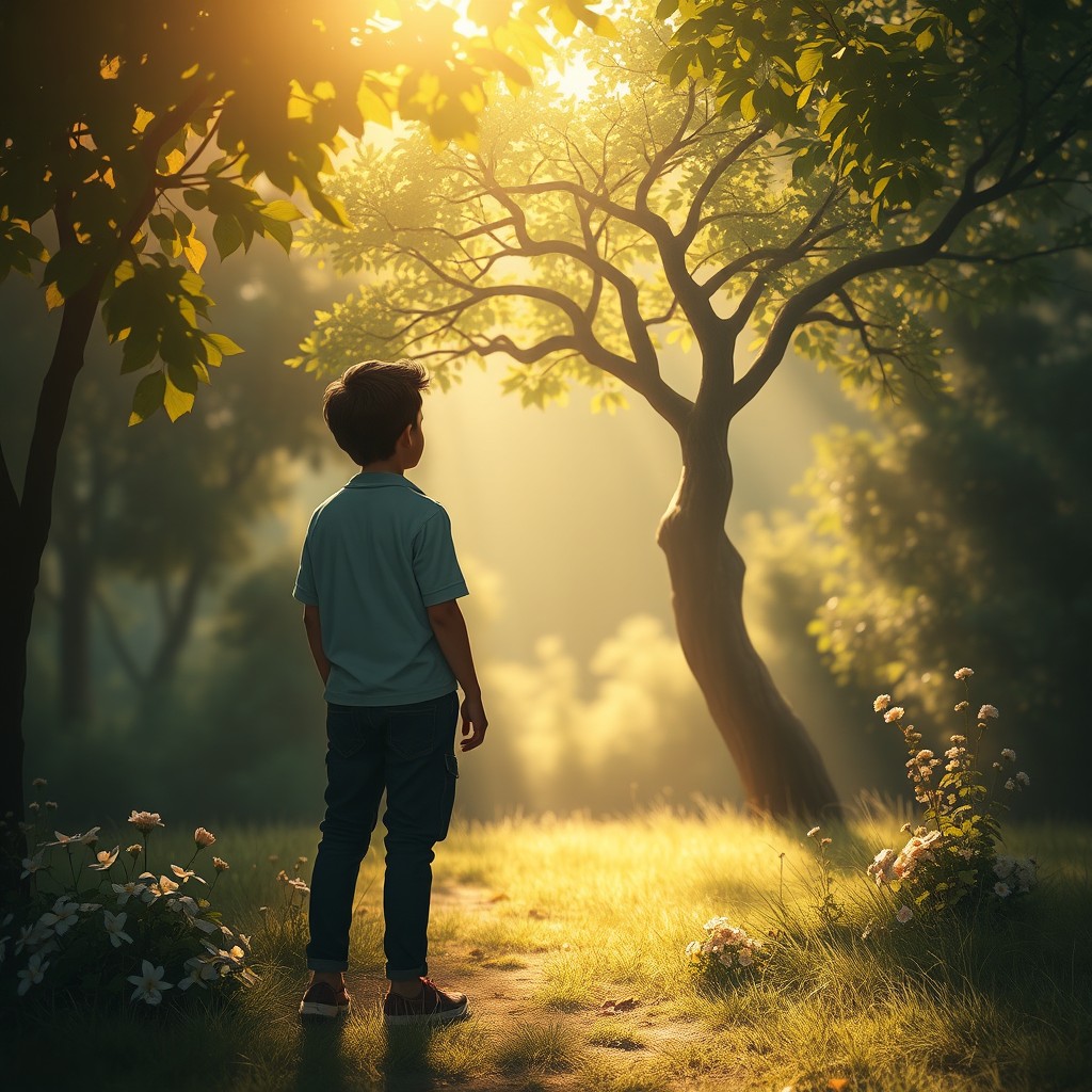 An evocative scene illustrating the theme of love that has transformed