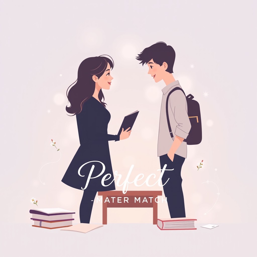 A book cover for a young adult romance fiction titled 'Perfect Match'