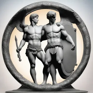 According to Greek mythology, the god Hermes offered succor to Perseus by providing him with a magical shield during his quest.