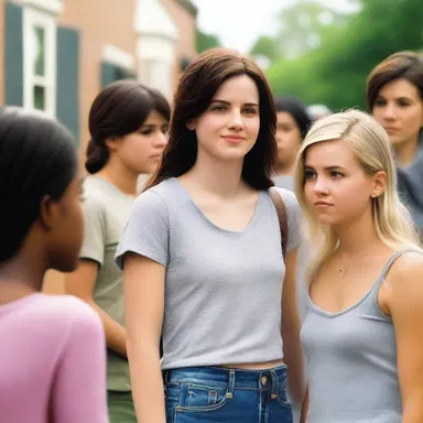 In the movie, the main character looks for succor from her friends after a devastating breakup.