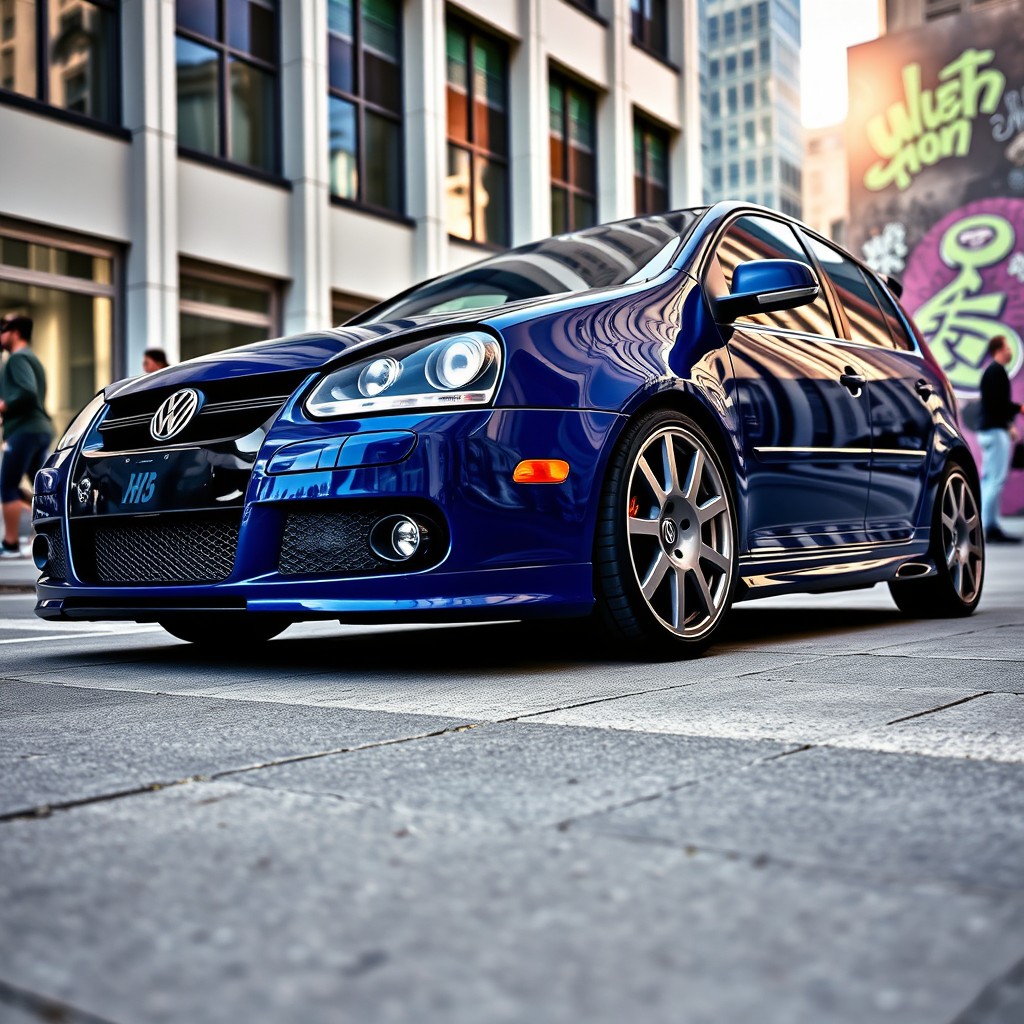A stunning 2008 Volkswagen R32, showcasing its sleek design and sporty appearance