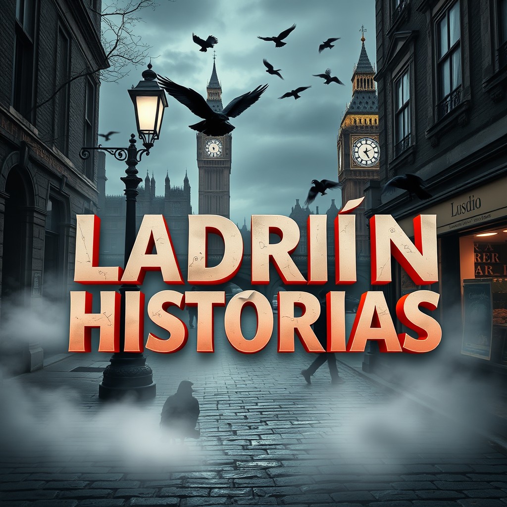 A stunning book cover design titled 'LADRÓN DE HISTORIAS' featuring 3D text that pops out