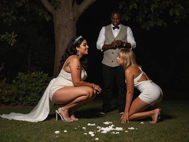 A young mature Latina woman with fair skin, wide hips, prominent buttocks, thick legs, and well-defined calves