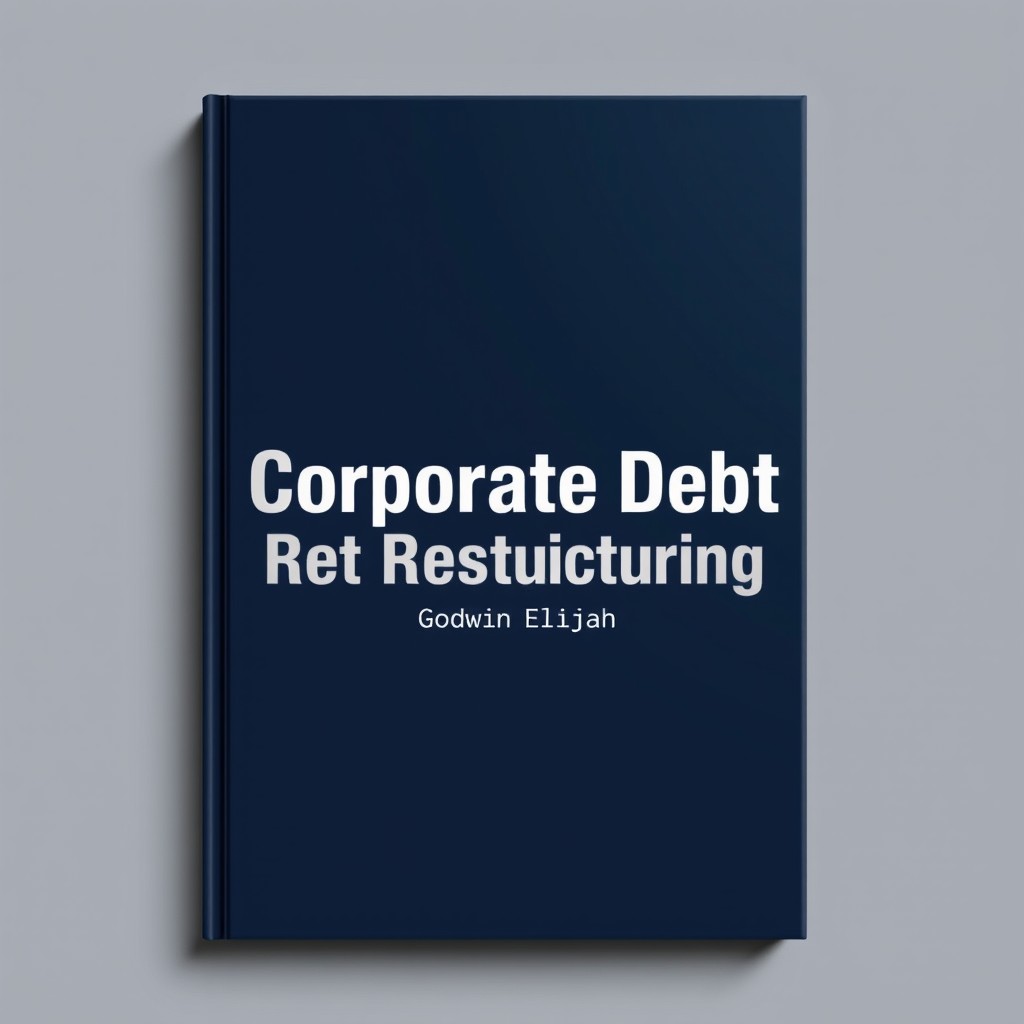 A minimalist book cover design for the title 'Corporate Debt Restructuring' by author Godwin Elijah