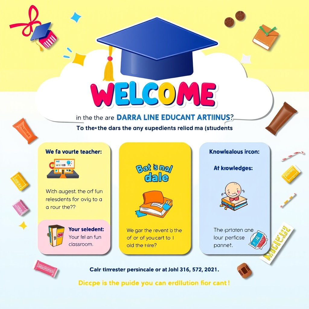 A vibrant educational poster design for the DARA LINE Educational Center