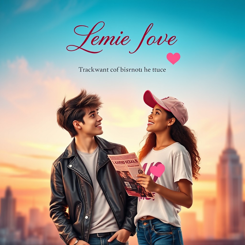A romantic book cover featuring a heartwarming love story between a famous idol and a devoted fan