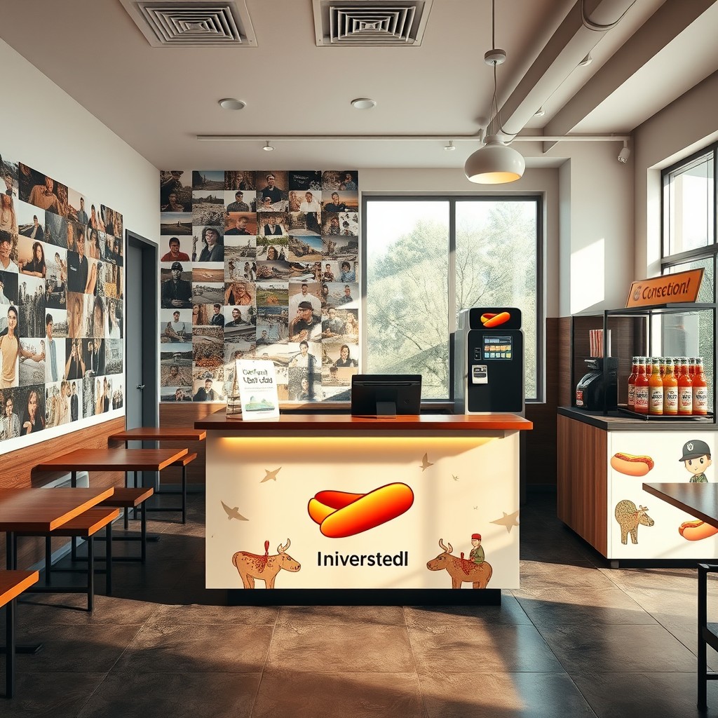 An interior design concept for a business that is spacious yet intimate, filled with natural lighting