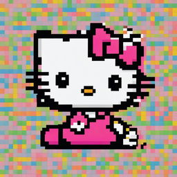 An image of Hello Kitty, depicted in a whimsical pixie style