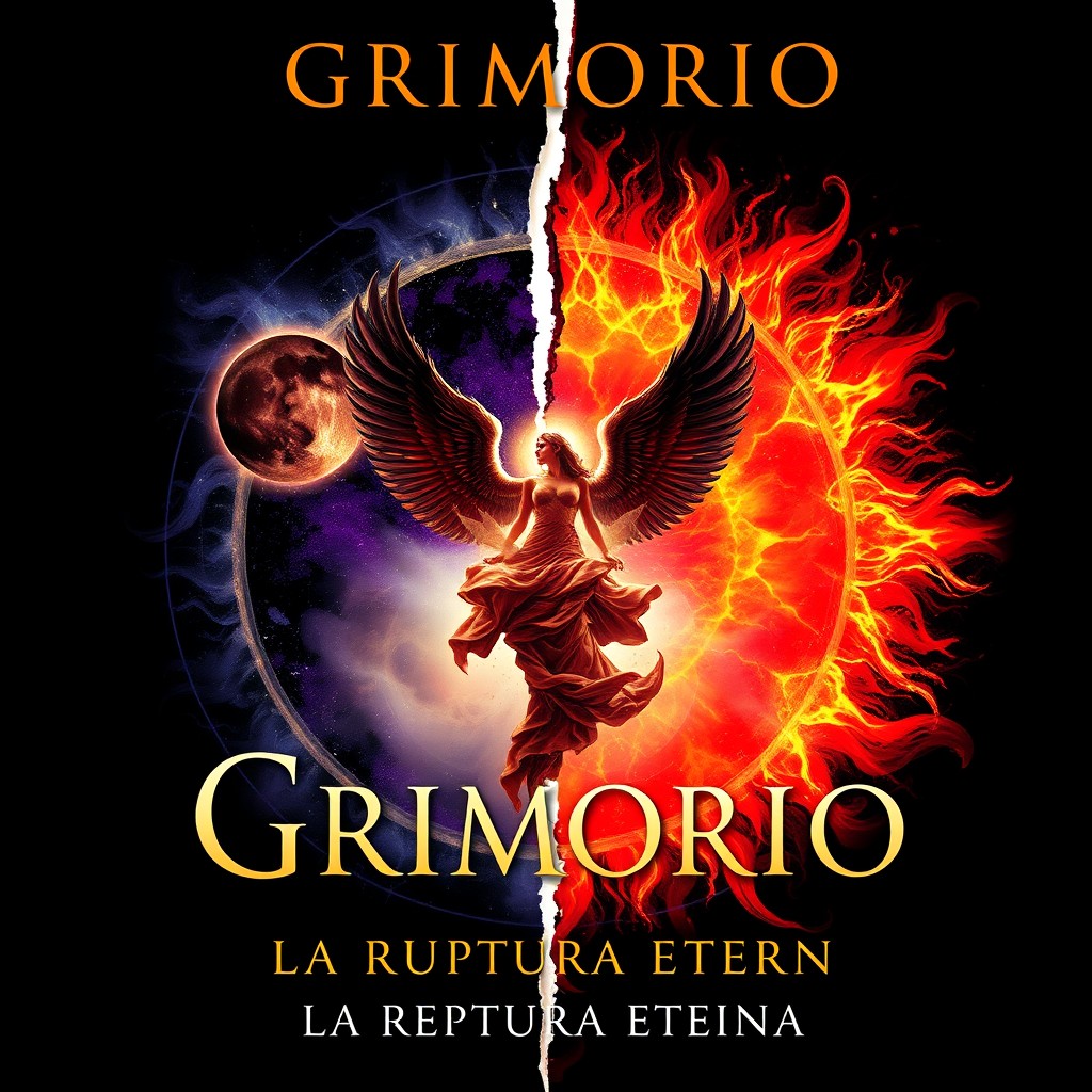Book cover design for 'Grimorio: La Ruptura Eterna'