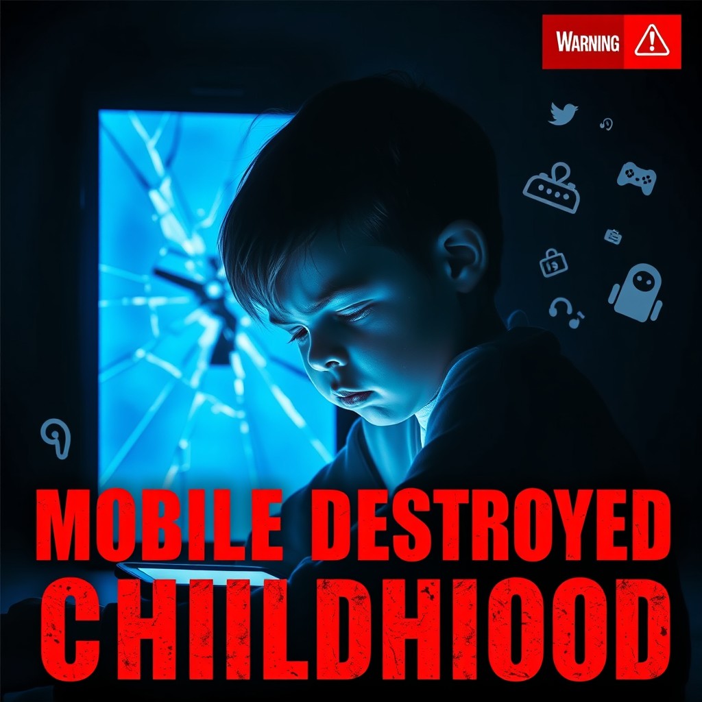 An emotional and high-contrast YouTube thumbnail depicting a sad young child sitting alone in a dark room