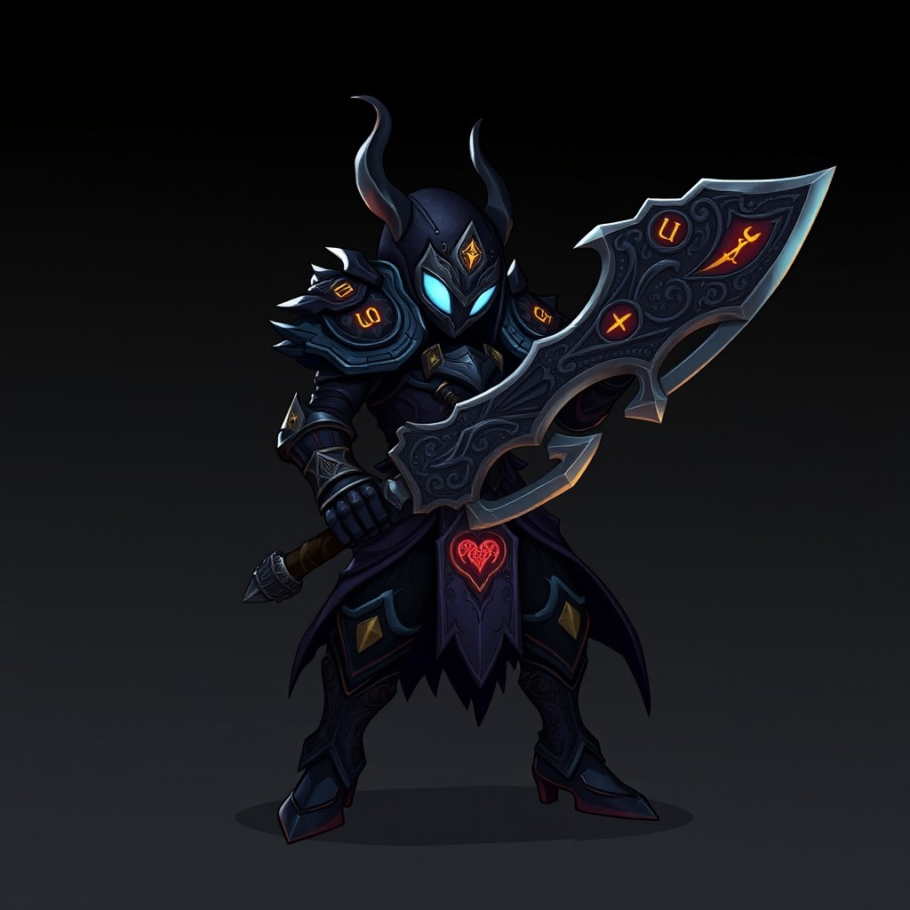 A dark fantasy 2D side-scroller character for a Metroidvania game, featuring a strong and readable silhouette