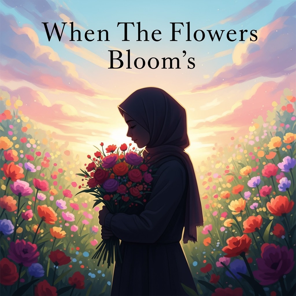 A semi-realistic book cover illustration featuring a warm romantic and hopeful atmosphere with vibrant colors
