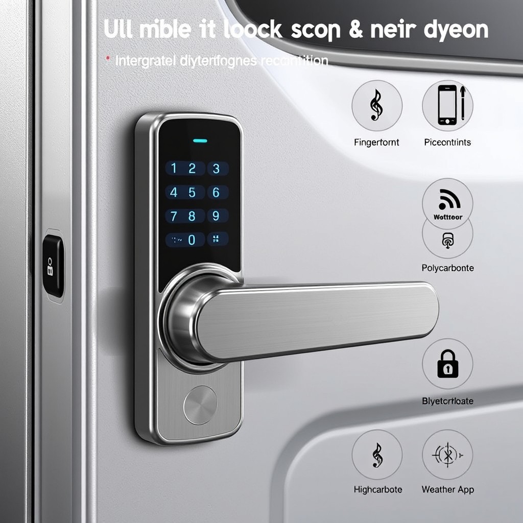A modern door lock mechanism designed for a Lada Niva 4x4, showcasing innovative technology