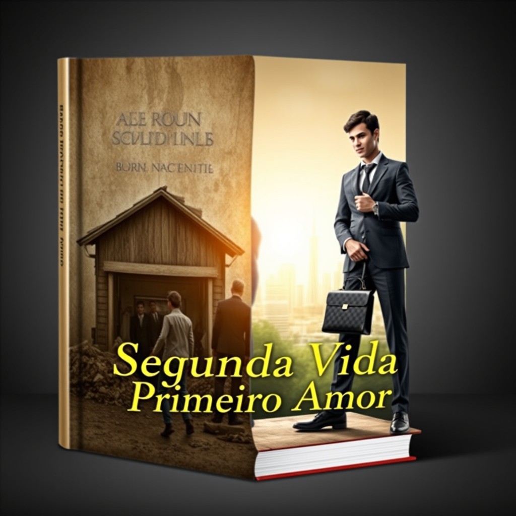 A captivating book cover that illustrates the journey of a young person who is born into poverty and then experiences a rebirth into wealth