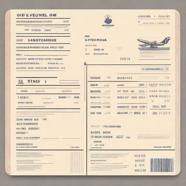 Generate a realistic, detailed image of an airline boarding pass with standard layout, typographical fonts, and standard colors.