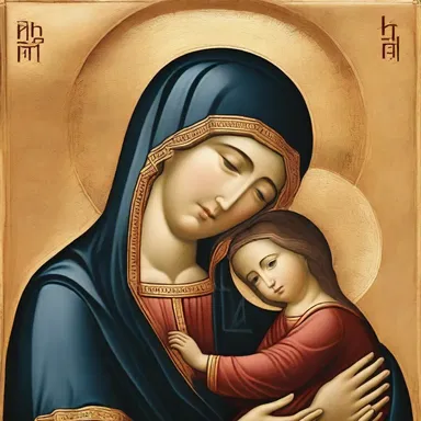 The holy scripture refers to Mary as a gravida figure, carrying the son of God.