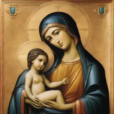 The holy scripture refers to Mary as a gravida figure, carrying the son of God.