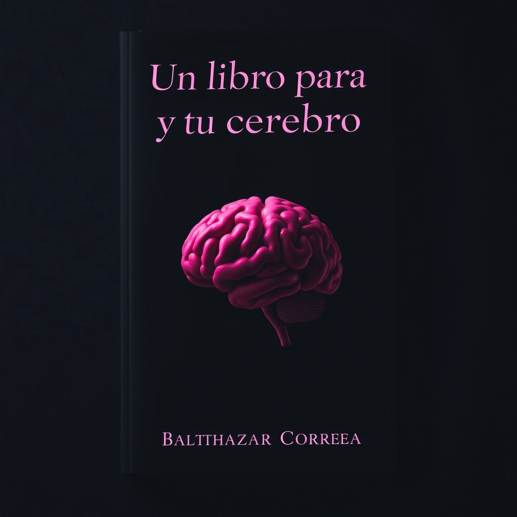 A book cover with a dark background, predominantly black featuring subtle dark patterns or textures