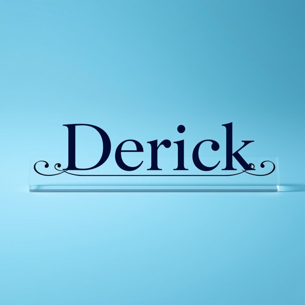Stylish Nameplate for Derick | Elegance Meets Personalization