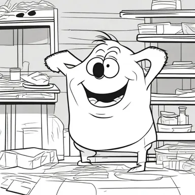 In the popular animated series, the mischievous character always manages to create chaos whenever he visits the pigpen.