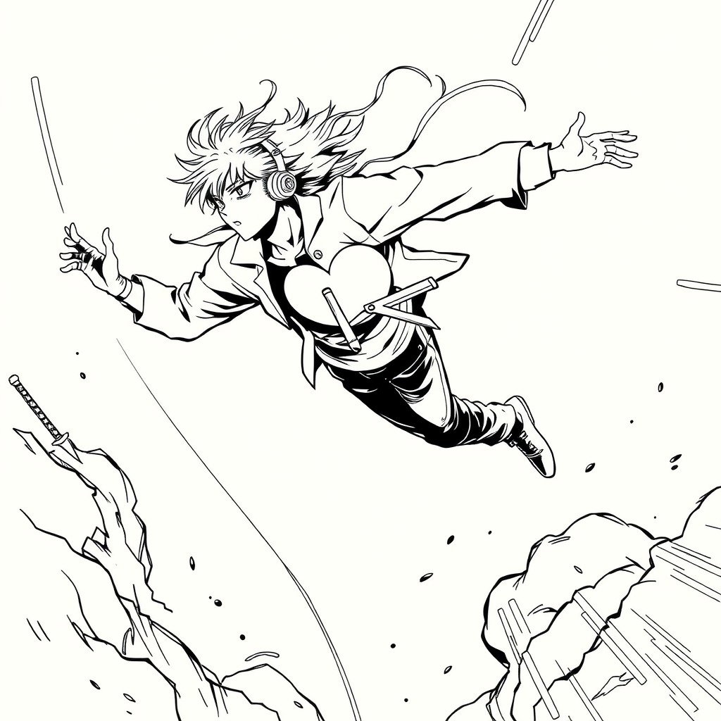 Soar Through Sound: Gojo Satoru Inspired Illustration
