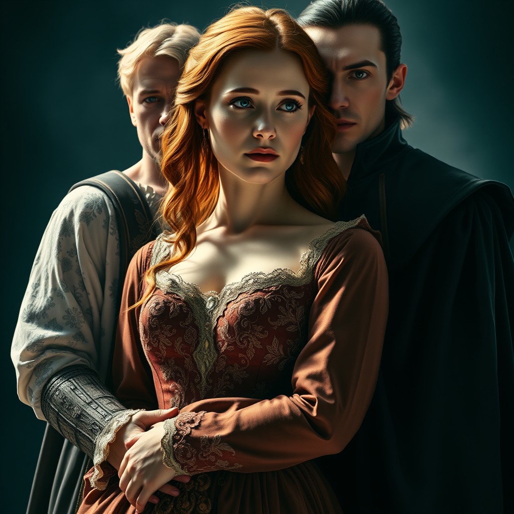A high fantasy cinematic painting featuring a dramatic chiaroscuro light effect
