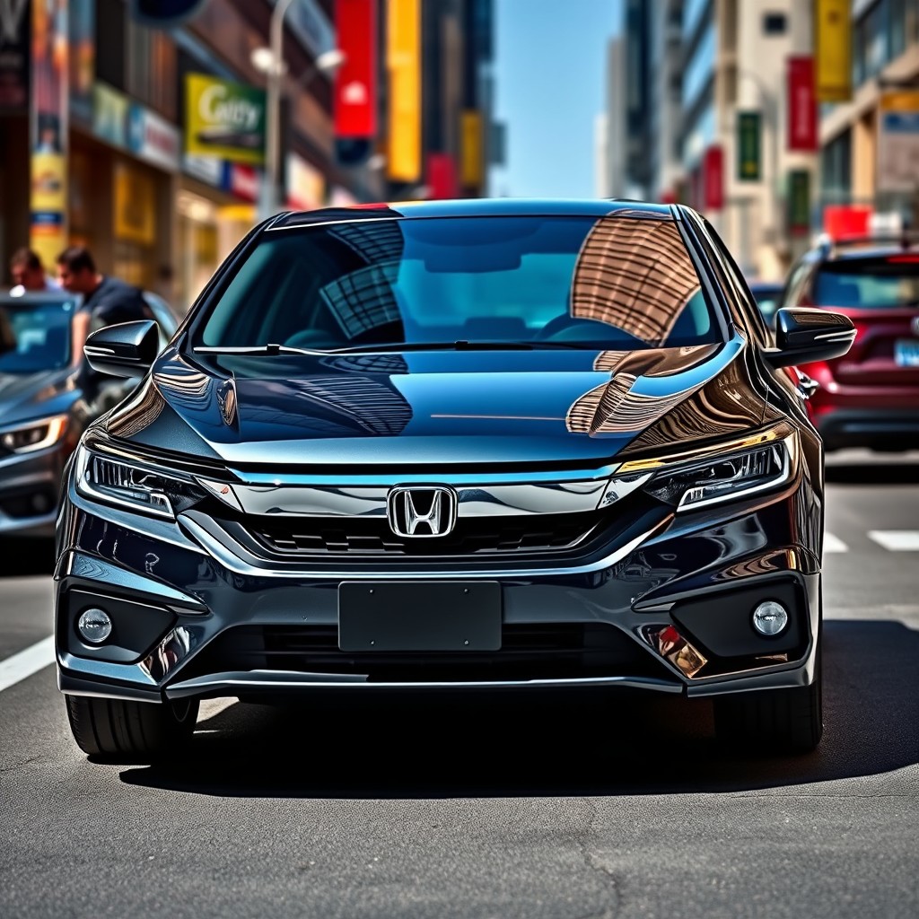 A stylish 2022 Honda City sedan, featuring its sleek aerodynamics and modern design elements