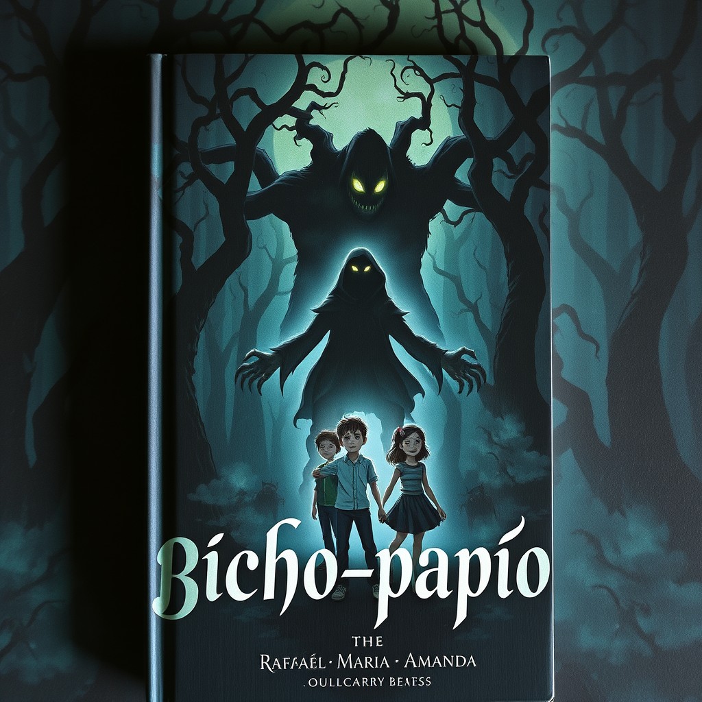 A captivating book cover design illustrating a chilling and mystical atmosphere