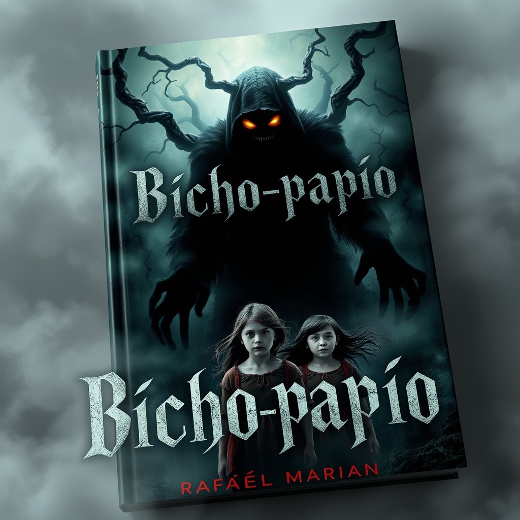 A captivating book cover design illustrating a chilling and ominous atmosphere