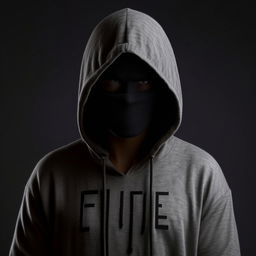 An enigmatic character, his face concealed, wearing a hoodie with the word 'Flixer' emblazoned on it.