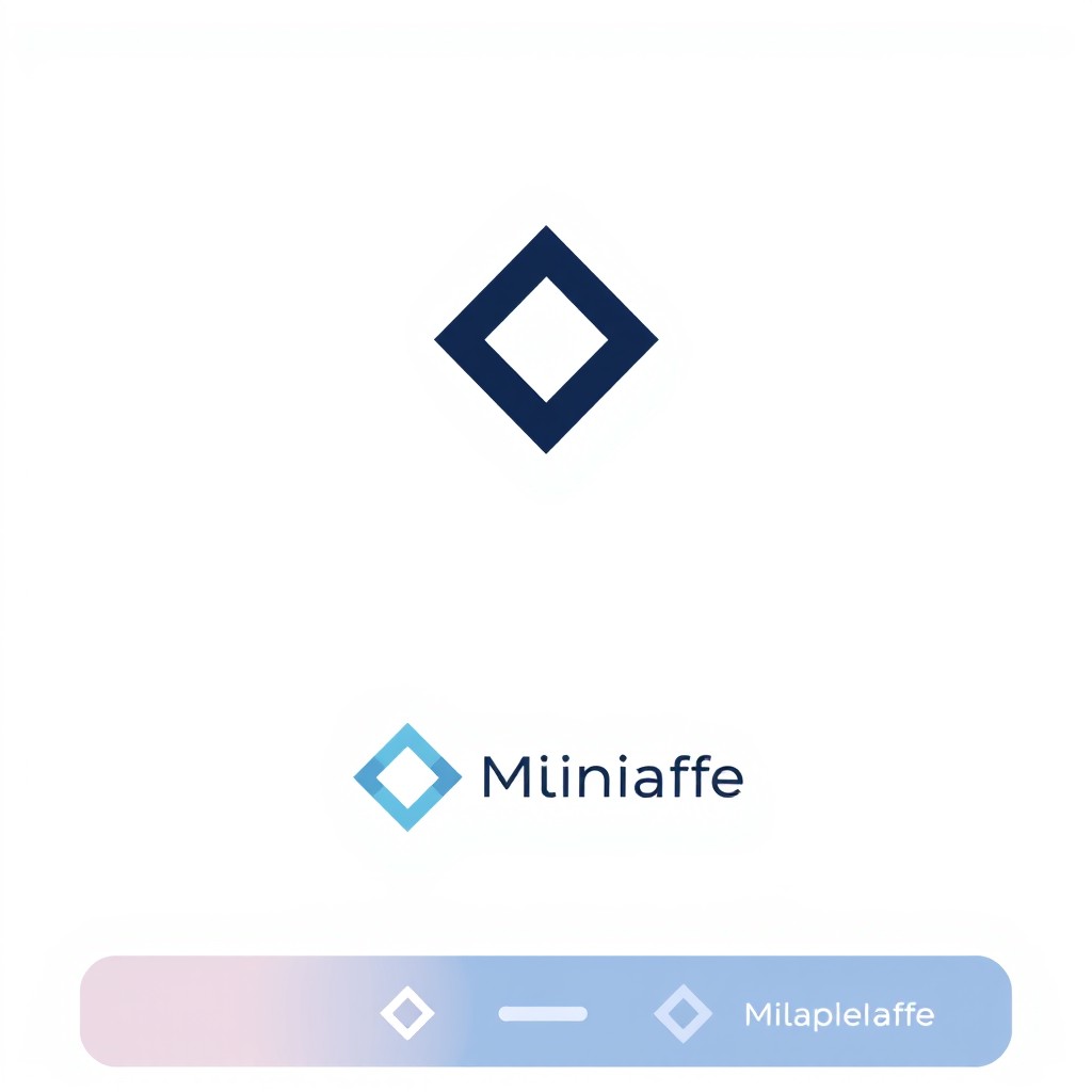 A minimalist logo design featuring clean lines and geometric shapes, incorporating a simple and modern color palette