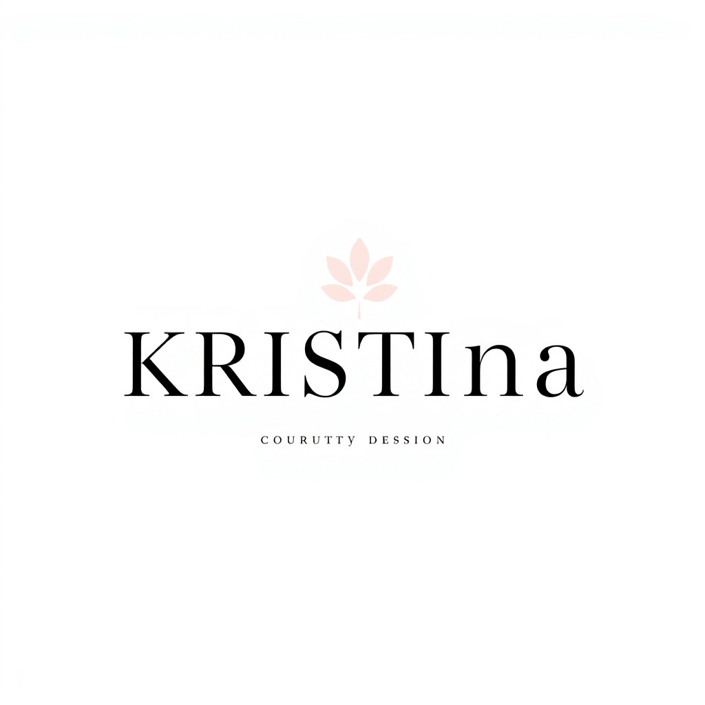 A minimalist logo design for a beauty studio named 'KRISTINa'