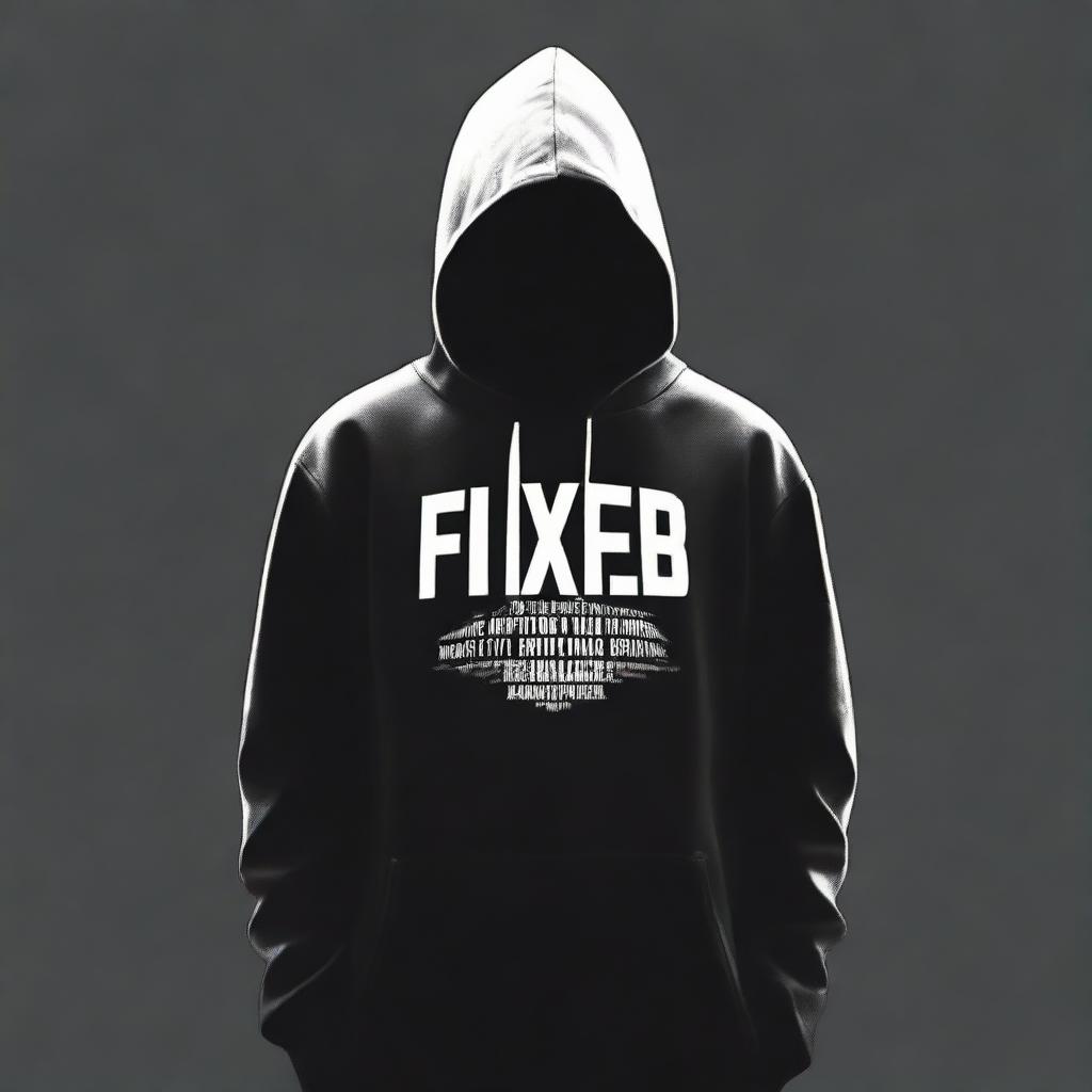 A mysterious figure shrouded in a hoodie, their face obscured in shadow. The word 'Flixer' is boldly printed across the front of the hoodie.