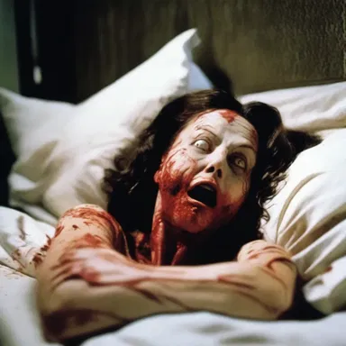 The convincingness of the horror movie's special effects made it difficult for some audience members to sleep at night.