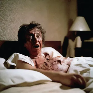 The convincingness of the horror movie's special effects made it difficult for some audience members to sleep at night.