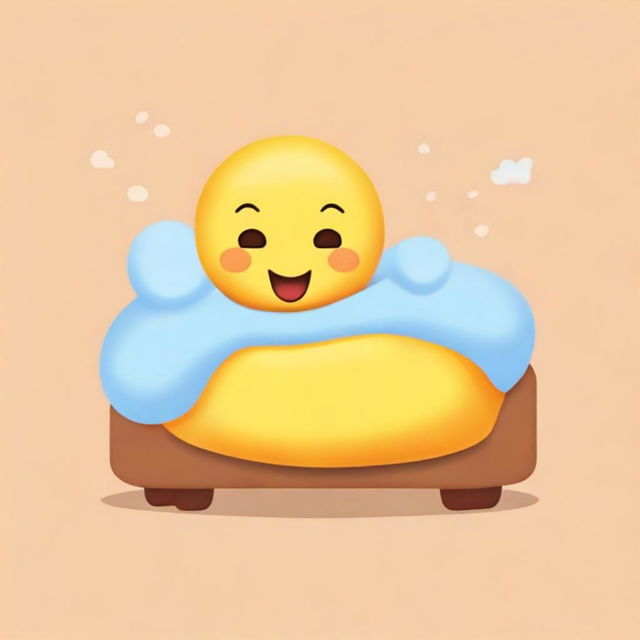 Create a cute emoji that is sleeping with 'zzzz' symbols to depict that it is sound asleep.