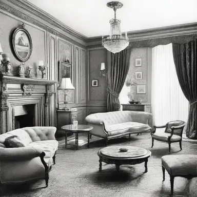 In the comic strip, the drawing room was depicted with elegant furniture and a cozy fireplace, setting the stage for humorous conversations.