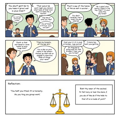 Honesty in Group Work: A Classroom Comic Strip