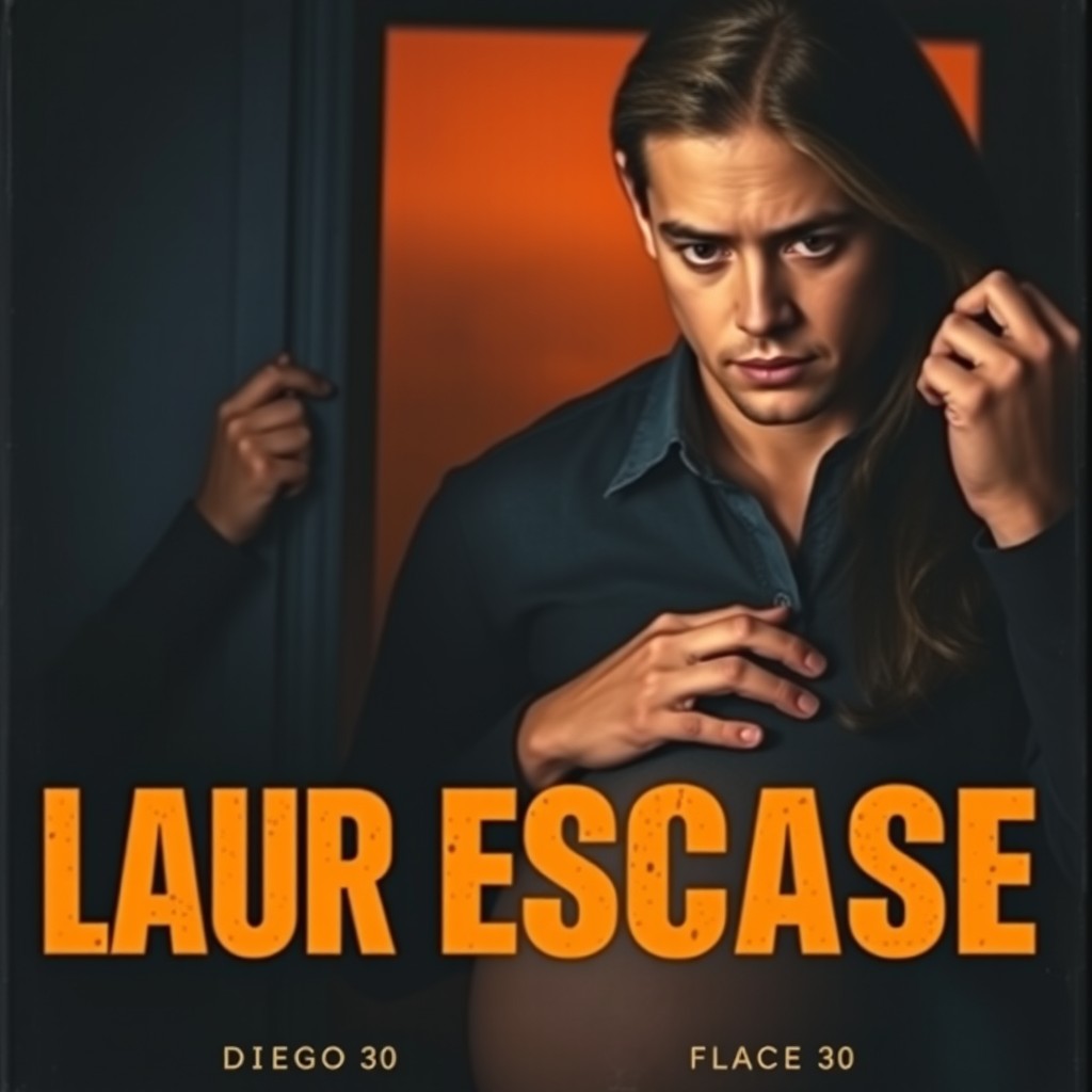 A realistic cinematic cover featuring Laura, a young woman in the foreground, with an expression of urgency and her hand on her still-small belly, reflecting on her situation