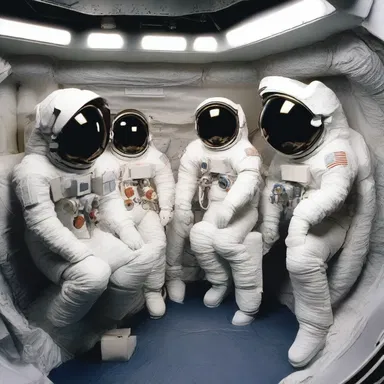The crew of the spaceship spent months preparing their equipment and supplies for their mission to explore distant galaxies.